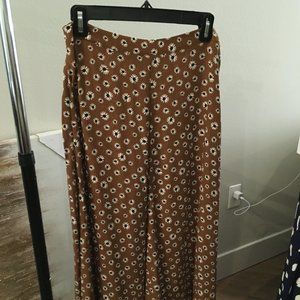 Zara Floral Print Midi Skirt
